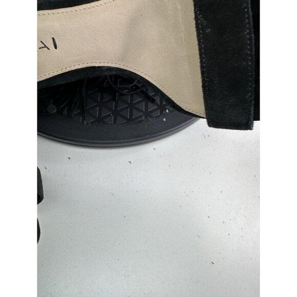 Via Spiga Black Suede Leather Leather Tabia Fringe Ankle Strap Sandals Size 7 - Picture 8 of 10
